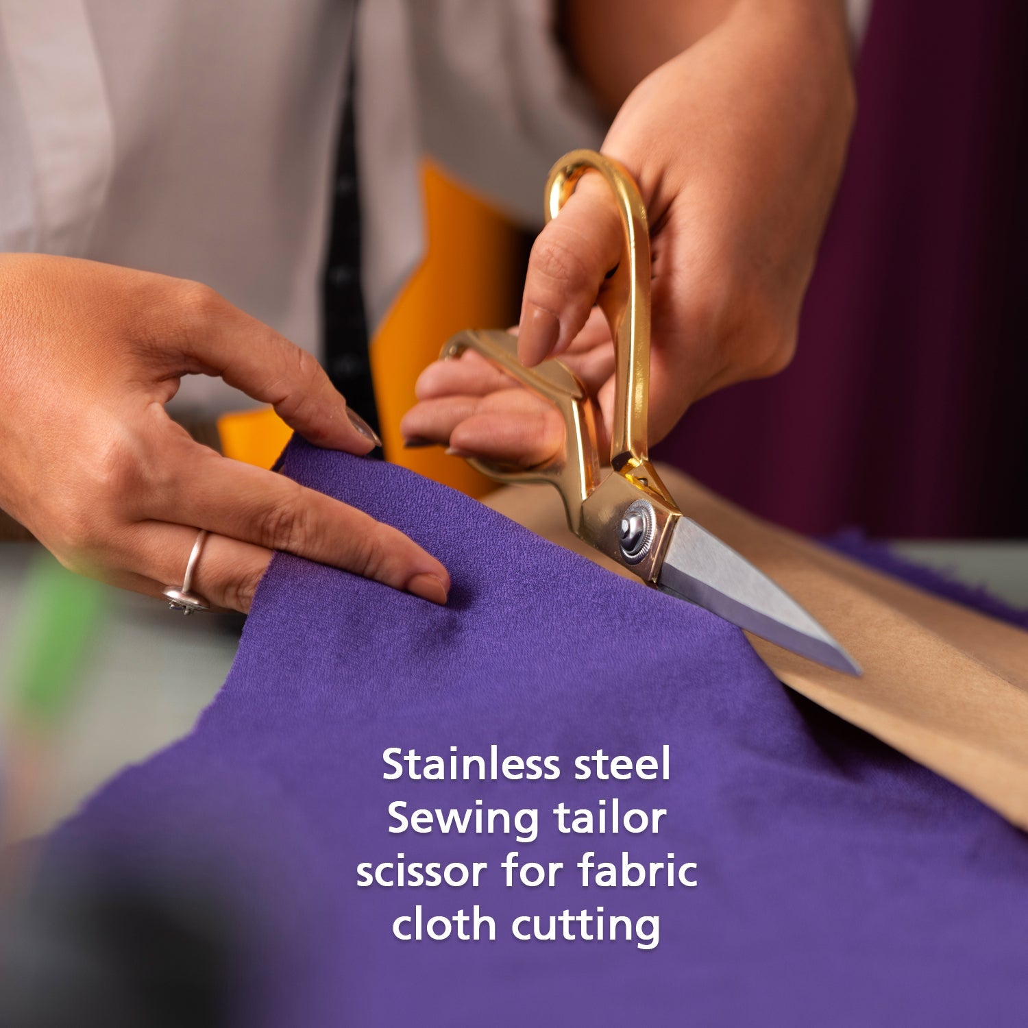 1543 Stainless Steel Tailoring Scissor Sharp Cloth Cutting for Professionals, Stainless Steel Sharp Tailor Scissors Clothing Scissors Professional Heavy Duty Dressmaking Shears Sewing Tailor (Golden)(9.5 Inch) 1543 Stainless Steel Tailoring Scissor Sharp Cloth Cutting for Professionals, Stainless Steel Sharp Tailor Scissors Clothing Scissors Professional Heavy Duty Dressmaking Shears Sewing Tailor (Golden)(9.5 Inch)